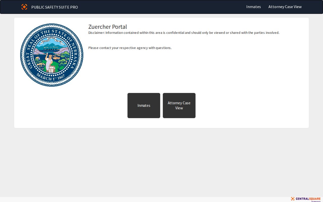 Official shared Zuercher jail roster interface for Seward County